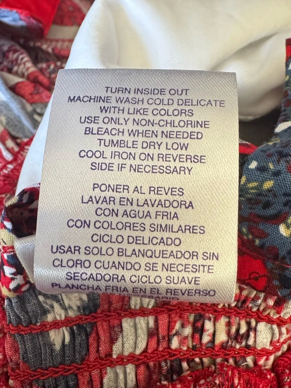 NWT Baby Girls 18M Boho Patchwork Floral Lace Dress Red Navy Vintage/Boho-Style